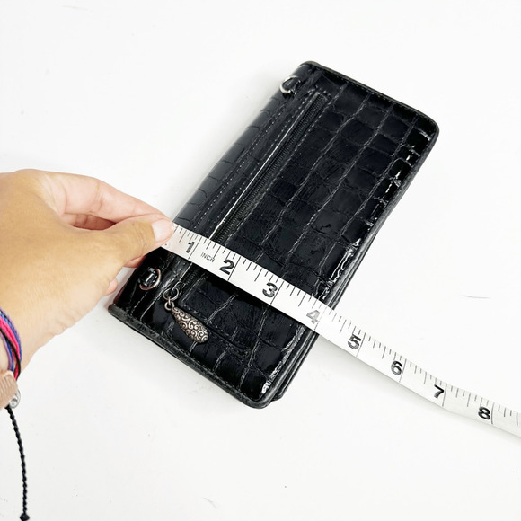 Brighton Leather Crossbody Clutch Wallet Organizer Bag Purse Removable Strap Vtg - Picture 3 of 6